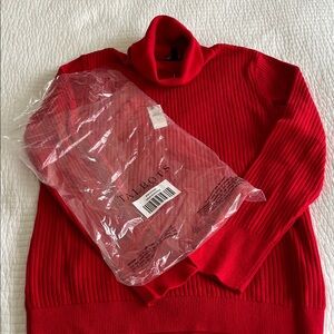 Talbots Women's Bold Red Turtleneck Sweater